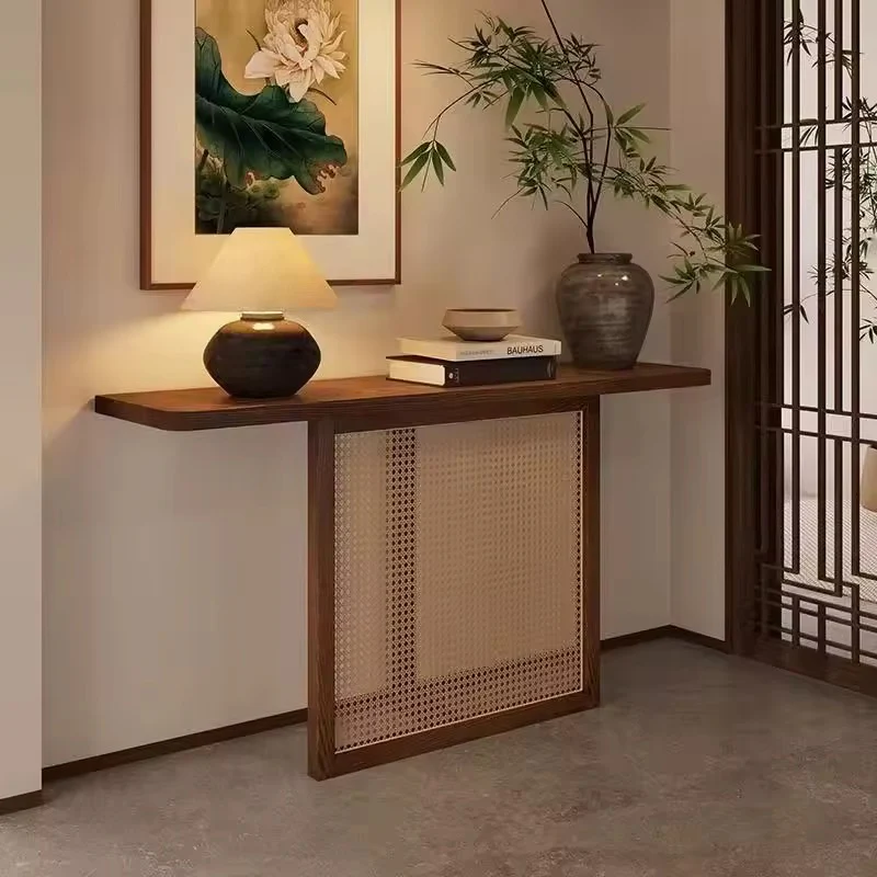 Narrow Console With Baskets